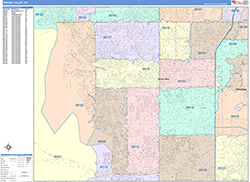 Spring Valley Wall Map Color Cast Style 2026